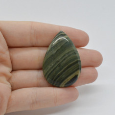 Cabochon jasp zebra verde 40x28x6mm c10