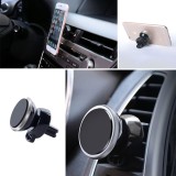Suport auto magnetic pentru telefon, Negru, Plastic, Fixare pe grila de aer, CMCLASS