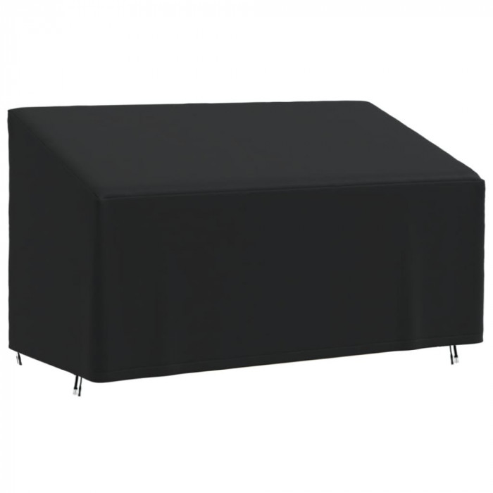 vidaXL Husă banchetă cu 3 locuri, negru, 175x85x68/94 cm, Oxford 420D