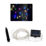 Ghirlanda luminoasa solara multicolora, 100 LED-uri, 9,9 m, exterior