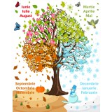 Autocolant Copacul Anotimpurilor - 125x160 cm