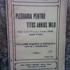 PLEDOARIA PENTRU TITUS ANNIUS MILO - MARCUS TULLIUS CICERO 1914