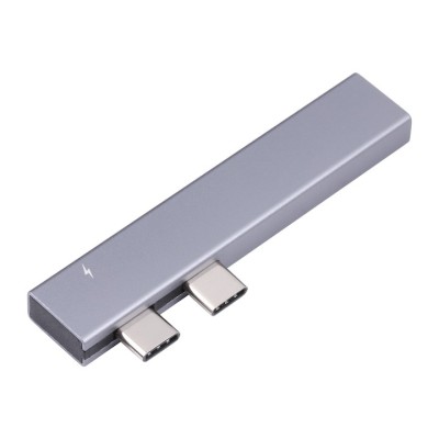 Adaptor MacBook Pro / Air, dual USB-C, Type-C cu 2 x USB 3.0, 1 x USB-C si incarcare rapida foto