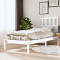 Cadru de pat, alb, 90x190 cm, single, lemn masiv de pin GartenMobel Dekor