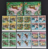 INS.COMORE-ANIMALE RARE-SERIE 4X 6 V.+ 2 COLITA DANT.+NEDANT.-Obliterate.-ICO 183D