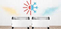 Incalzitor electric convector 2000W alb 52x34cm foto