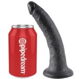 King Cock-17.8 cm Negru-Waterproof, Ventuza