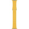 Curea leather loop piele galbena lemon pentru Apple Watch 42/44/45 mm, marime universala, seriile 1,2,3,4,5,6,7,8
