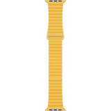 Curea leather loop piele galbena lemon pentru Apple Watch 42/44/45 mm, marime universala, seriile 1,2,3,4,5,6,7,8