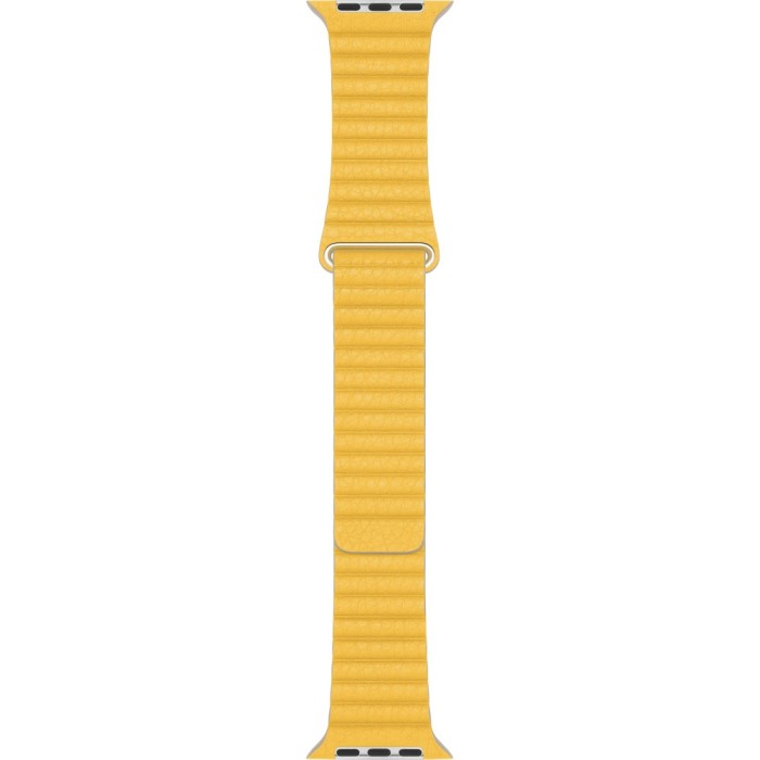 Curea leather loop piele galbena lemon pentru Apple Watch 42/44/45 mm, marime universala, seriile 1,2,3,4,5,6,7,8