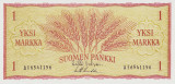 Bancnota Finlanda 1 Markka 1963 - P98 UNC