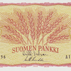 Bancnota Finlanda 1 Markka 1963 - P98 UNC