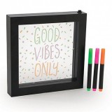 Lampa Rama cu Lumina LED Neon pentru Mesaje Fluorescente, 23 x 23cm si 3 Carioci Incluse, Premium, Original Deals