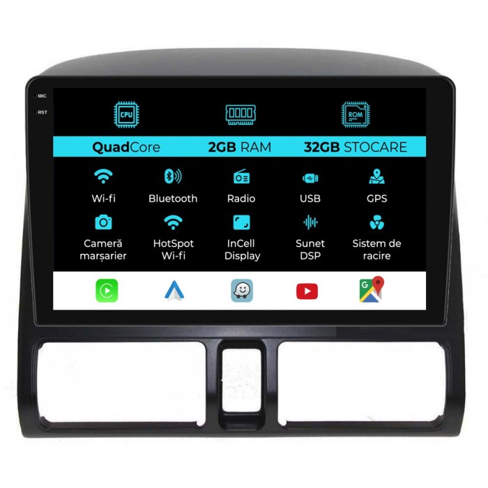 Navigatie Dedicata Honda CR-V (2001-2006), 9Inch, 2Gb Ram, 32Gb Stocare, Carplay