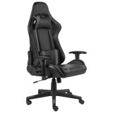 Cumpara ieftin Scaun de gaming pivotant, gri, PVC