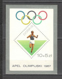 Polonia.1967 Apelul olimpic-Bl. MP.79, Nestampilat