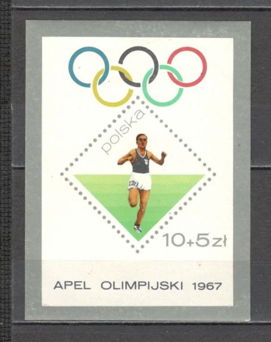 Polonia.1967 Apelul olimpic-Bl. MP.79