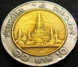 Cumpara ieftin Moneda bimetalica 10 BAHT - THAILANDA, anul 1992 * cod 4967 B = RAMA IX, Asia