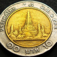 Moneda bimetalica 10 BAHT - THAILANDA, anul 1992 * cod 4967 B = RAMA IX