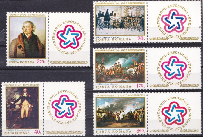 TSV % - 1976 LP 904 A BICENTENARUL REVOLUTIEI AMERICANE, MNH/** LUX