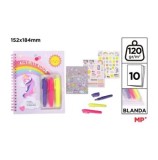 Cumpara ieftin Carte de activitati Main Paper, cu stickere si 3 markere, mov, galben, roz