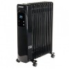 Calorifer electric 11 elementi, Wi-Fi, 3 trepte putere 1000/1500/2500 W, Negru, panou LCD tactil, Powermat