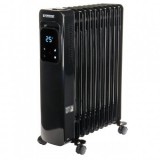 Calorifer electric 11 elementi, Wi-Fi, 3 trepte putere 1000/1500/2500 W, Negru, panou LCD tactil, Powermat