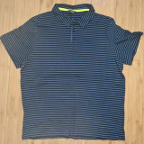 Tricou polo cu guler barbati Avenue bleumarin cu dungi masura S purtat o data