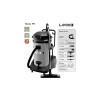 Aspirator de praf si lichide model Taurus PR LAVOR, 3 motoare, putere 3600W, recipient colectare din Plastic, volum 78L