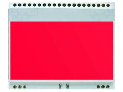 Iluminare de fundal LED roșie 55x46x3,6mm DISPLAY VISIONS foto