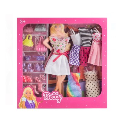Set de joaca pentru fetite, 6 rochii, accesorii incluse foto