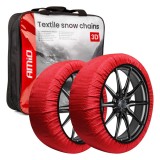 Lanturi de zapada textile 3D AMiO marime M, set 2 bucati, Snow Socks pentru autoturisme, van, SUV, 4x4 si autoutilitare, EN 16662-1, Onorm V5121