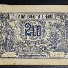 Bancnota 2 lei 12 martie 1915