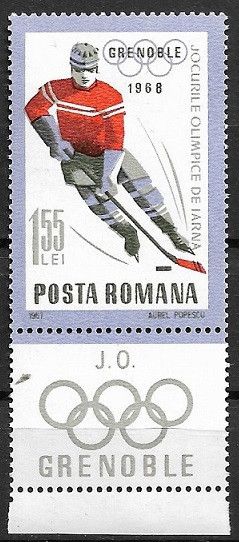 C1430 - Romania 1967 - J.O.Grenoble lei 1.55(1/7)