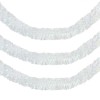 Beteală Crăciun, Tinsel, Alb, Lungime 3m, Lățime 8cm, Oem