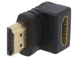 Adaptor HDMI 90&deg; Negru