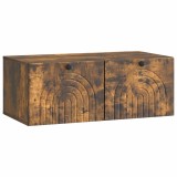 vidaXL Oglindă TV montată pe perete Stejar fumuriu 78,5 x 41 x 30 cm 898180