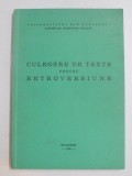 CULEGERE DE TEXTE PENTRU RETROVERSIUNE , 1976