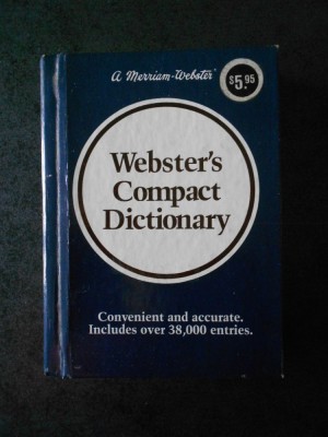 WEBSTER&amp;#039;S COMPACT DICTIONARY (1987, editie cartonata) foto