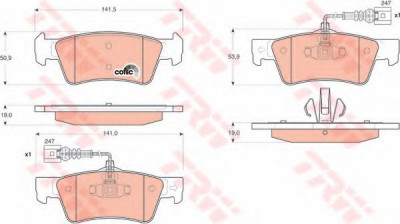 Set placute frana,frana disc VW TOUAREG (7LA, 7L6, 7L7) (2002 - 2010) TRW GDB1672 foto