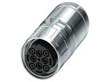 Conector M40 mufă ecranat IP67, 8 pini, 4+3+PE