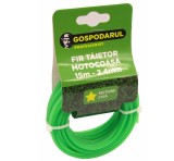 Fir motocoasa, trimmer, profil stea, 2.5mmx15m, Gospodarul Profesionist, MC0043.17