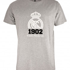 Real Madrid tricou de bărbați Crest grey - XXL