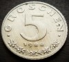 Moneda 5 GROSCHEN - AUSTRIA, anul 1988 *cod 3212 = UNC ZINC DIN FASIC BANCAR, Europa