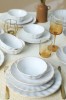 Keramika Set de vesela - White/Gold Sirius - 24 bucăți - 6 persoane - Stoneware