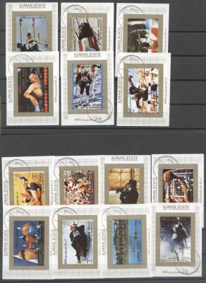 Ajman 1973 Sport, 14 mini sheet, used AT.045 foto