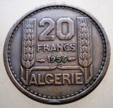 7.420 ALGERIA OCUPATIE FRANCEZA 20 FRANCS FRANCI 1956