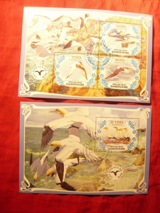 2 Blocuri Gabon 2019 - Fauna - Pasari de Mare