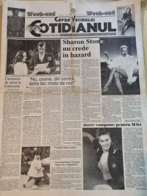 cotidianul 9-10 ianuarie 1993-rapid bucuresti la paris,diana gheorghian foto