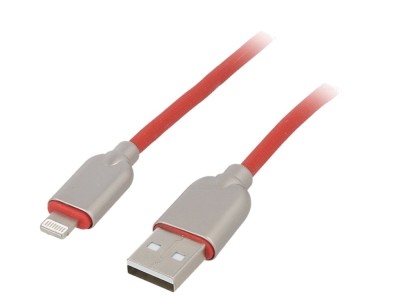 Cablu USB 2.0 Apple Lightning 1m Roșu foto